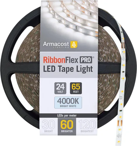 Vista 35 de Armacost Lighting RibbonFlex Pro 136230 - Tira de luces LED blancas de 24 V, 120 LED/m, 2700K, 16.4 pies