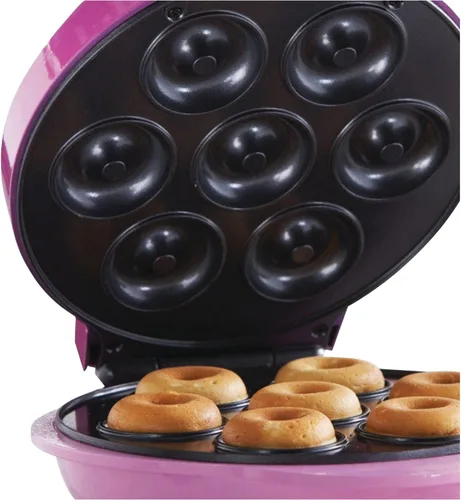 Vista 8 de Brentwood TS-250 Mini máquina para hacer donas, antiadherente, rosa
