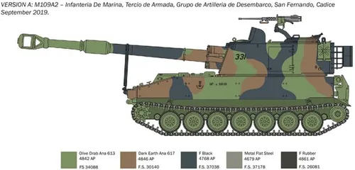 Vista 5 de Italeri -6589 M109 A2/A3/G, Escala 1:35, Kit de Modelo, Modelo de Plástico para Ensamblar, Modelado, Verde, IT6589