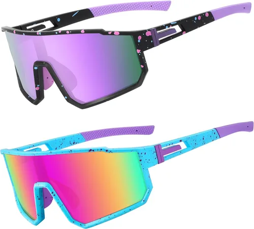 Vista 11 de Gafas de sol deportivas para niños, polarizadas, con protección UV400, para niños y niñas, para béisbol, softbol, ciclismo