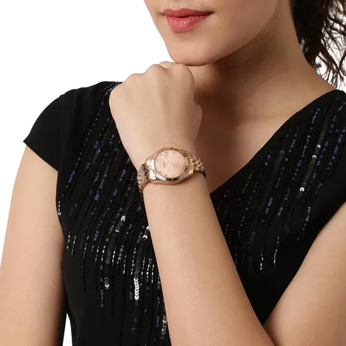 Vista 6 de Fossil Scarlette - Reloj de cuarzo de acero inoxidable para mujer