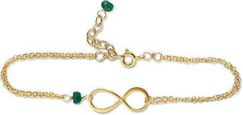 Vista 56 de Pulsera con dije de infinito con piedra natal, joyería hecha a mano, regalo para ella