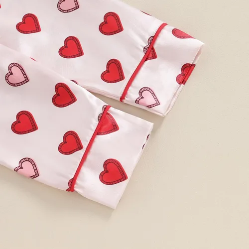 Vista 13 de Conjunto de pijama de manga larga con botones para niña pequeña, conjunto de ropa de dormir