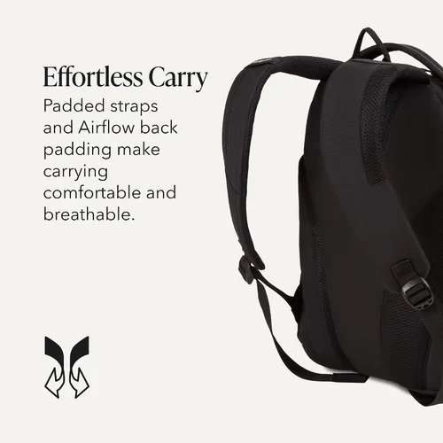 Vista 5 de SwissGear 1186 Travel Gear Mochila Bungee Ligera, Negro, 17 pulg.