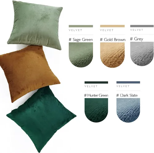 Vista 5 de Fundas de almohada de terciopelo decorativas para sofá, cama, sofá, silla, funda de cojín suave color amarillo, funda de almohada cuadrada sólida