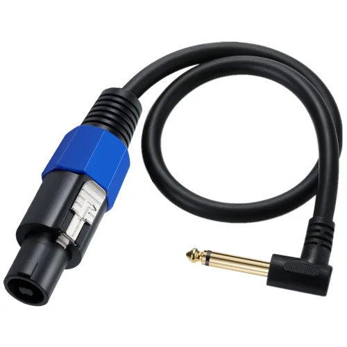 Vista 9 de Cable de altavoz mono 1/1.6 - 19.7 in/0.5FT Speakon a 1/4 TS Plug Adaptador de audio para altavoz DJ/PA Speakon hembra a 1/4 macho recto