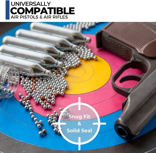 Vista 6 de ICO 12 Gram Co2 Cartridges Non-Threaded, CO2 cartridges BB Gun, CO2 BB Pistol, Airsoft Pistol, and Paintball Markers