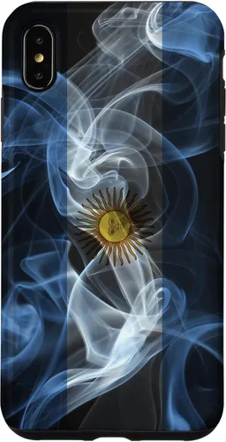 Vista 11 de iPhone 16 Smoky Argentina Flag - Funda de orgullo argentino estilo humo