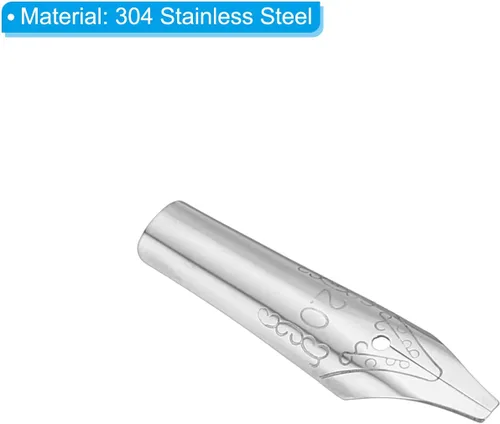 Vista 4 de PATIKIL Pluma estilográfica de repuesto de 0.079 pulgadas de ancho, paquete de 30 puntas de caligrafía de acero inoxidable 304 para dibujar