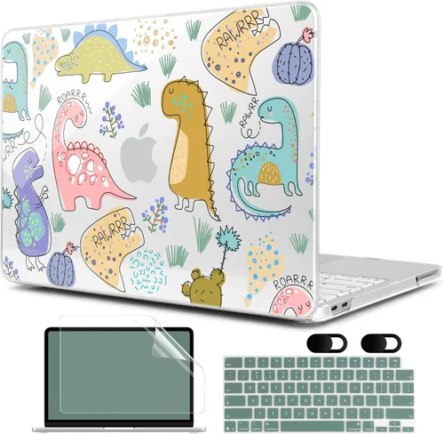 Vista 26 de MEEgoodo Funda estampada para MacBook Neo de 13 pulgadas versión 2026 (compatible con el modelo A3404), funda rígida para laptop con funda