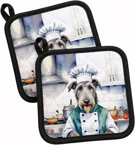 Vista 66 de Caroline's Treasures Coton de Tulear El Chef Par de Agarraderas de Ollas de Cocina Resistentes al Calor Juegos de Agarraderas de Ollas Almohadillas