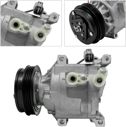 Vista 3 de Compresor de aire acondicionado A/C con kit de embrague CO 11063AC se adapta a 2000 2001 2002 2003 2004 2005Toyota Echo 1.5L, 100% estilo original