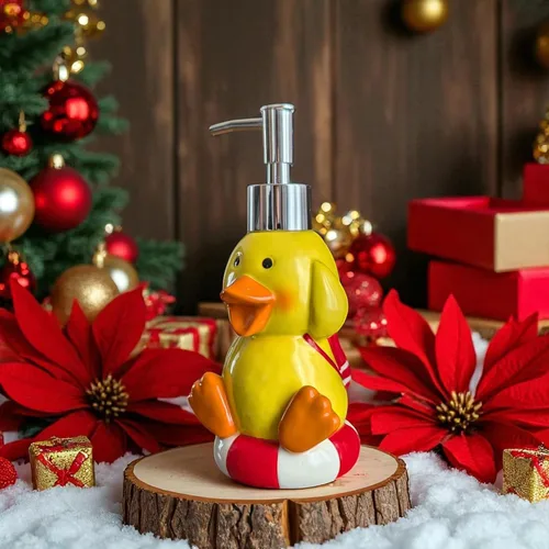 Vista 9 de Dispensador de Jabón con Forma de Pato Lindo para Fregadero de Cocina - Dispensador de Jabón para Niños para Decoración Linda de Baño - Regalo Ideal