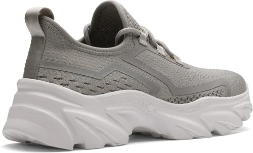 Vista 4 de DREAM PAIRS Zapatos de caminar para mujer ligeros transpirables de punto antideslizantes con cordones para mujer trabajo entrenamiento gimnasio