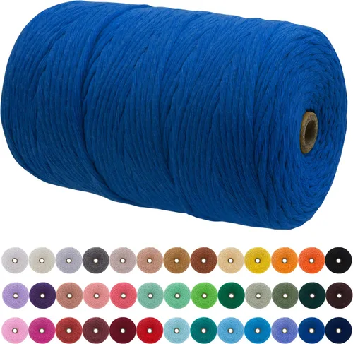 Vista 167 de JeogYong Cordón de macramé de un solo hilo 3 mm x 109 yardas (328 pies) Cuerda de algodón suave Hilo de macramé de 3 mm, suministros de macramé