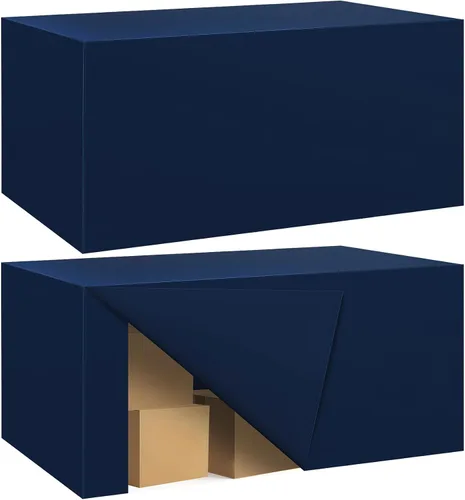 Vista 19 de Paquete de 2 manteles ajustados para mesa rectangular de 4 pies, 48 x 24 pulgadas, cubiertas de mesa verde manzana, tela de poliéster resistente al