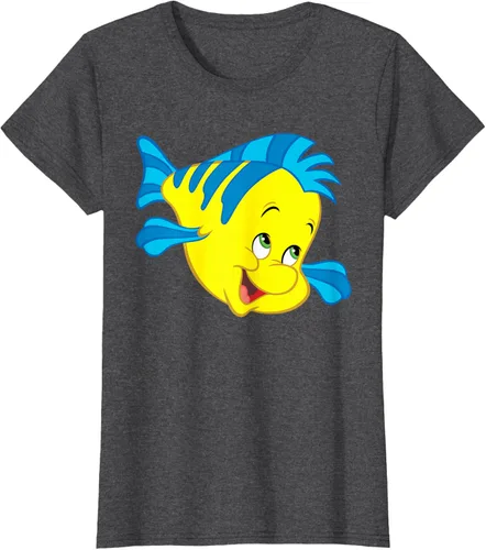 Vista 4 de Disney Camiseta de disfraz de cara grande de la Sirenita Flounder Sidekick