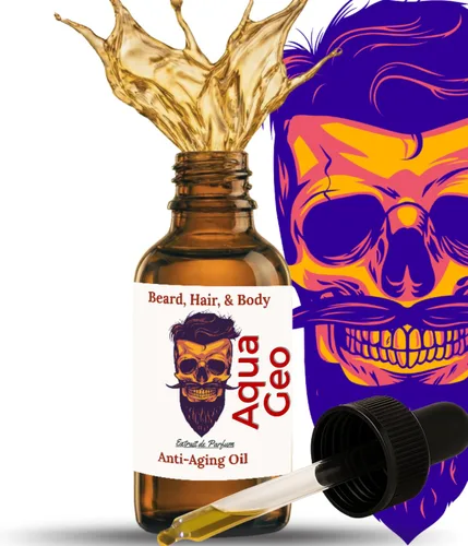 Vista 9 de Aceite de barba antienvejecimiento para hombres, aromas inspirados en el diseñador de primera calidad, 11 aceites naturales, retinol vegetal, aceite
