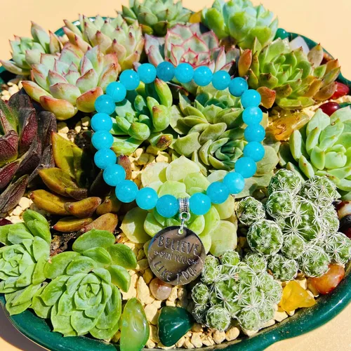 Vista 4 de Regalos para amigas para mujeres, pulsera de piedra natural, pulseras de amistad para mujeres, idea de regalo inspiradora para compañeras