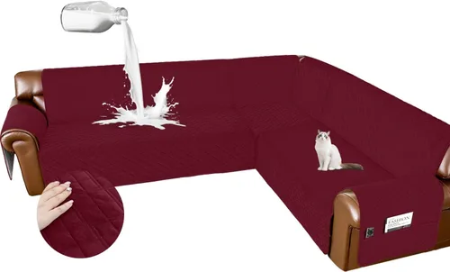 Vista 12 de Arfntevss Fundas impermeables para sofá modular en forma de L, lavable, de terciopelo, para sofá seccional, antideslizante, fundas de esquina