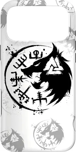 Vista 21 de iPhone 14 Plus Fenrir Wolf Fenris-Wolf - Viking Vegvisir Valknut Case
