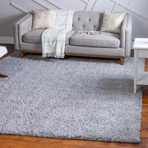 Vista 368 de Unique Loom Colección Davos Shag - Alfombra Lino
