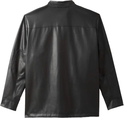 Vista 3 de KingSize - Chaqueta de piel sintética para moto, para hombre