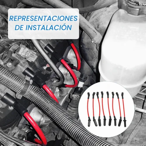 Vista 5 de JDMSPEED set de cables de bujías de mejor desempeño para Chevy GMC 1999-2006, para motor LS1 y Vortec de 4.8, 5.3 y 6.0 l