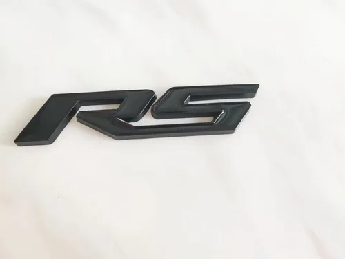 Vista 4 de 2 calcomanías de insignia RS adecuadas para autos y camiones de la serie RS (negro)