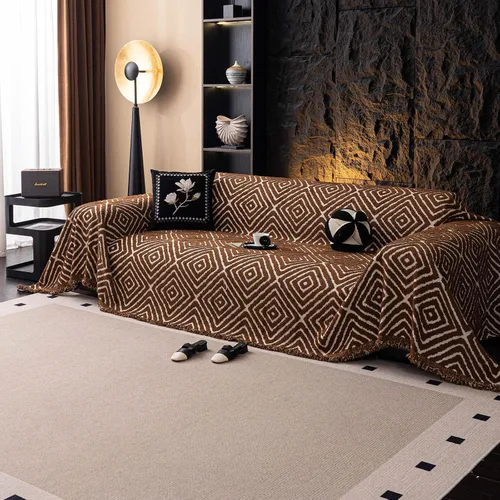 Vista 54 de ROOMLIFE Manta de sofá estilo azteca boho para sillones de 2/3 cojines, fundas de sofá lavables y antideslizantes aptas para mascotas, protector