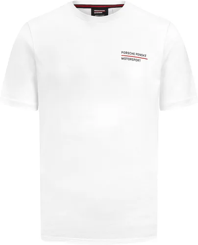 Vista 3 de Porsche Penske Motorsport Graphic Camiseta Blanca 100% cotton, Logo print on chest, Stripe and car prints on back
