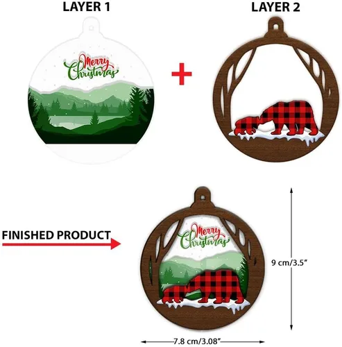 Vista 4 de LOVELYPOD Adorno Personalizado de Perro Affenpinscher, Adornos de Navidad Affenpinscher Regalo para Amante de Perros, Adorno de Navidad Colgante