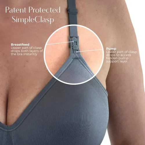 Vista 5 de Supermom Silhouette with Light Fixed Pads, Pumping Bra Hands Free, Adjustable Pumping & Nursing Bra for All Breast Pumps