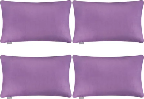 Vista 18 de Thmyo - Paquete de 4 fundas de almohada decorativas de 100 % algodón para lumbar, cómodas, sólidas, para Navidad/Halloween, fundas de cojín Blanco