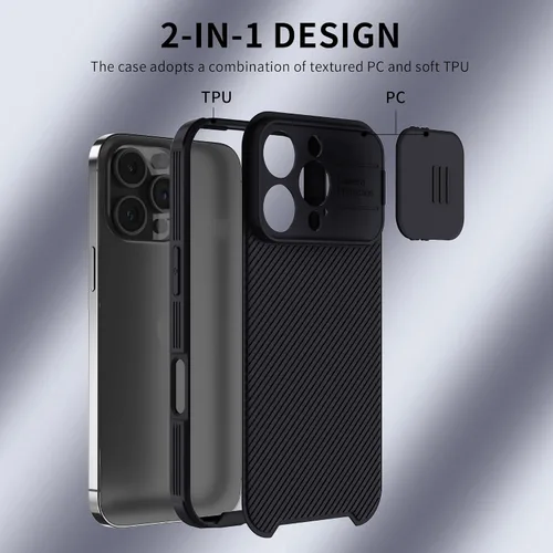 Vista 7 de Funda magnética para iPhone 16 Pro Max, funda protectora de cámara para iPhone 16 Pro Max [compatible con carga MagSafe] con cubierta deslizante