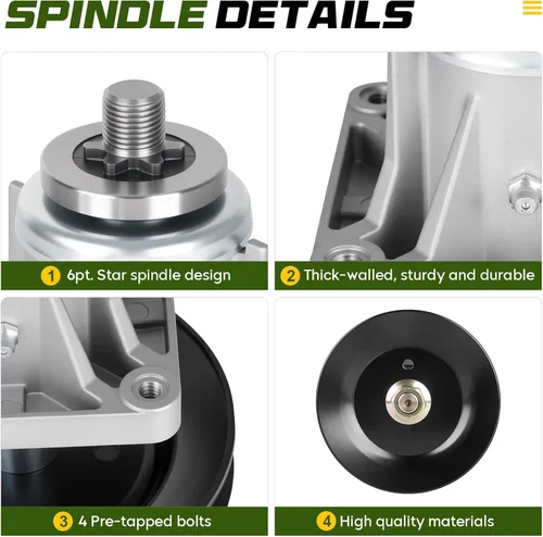 Vista 3 de Conjunto de husillo 618-0660 918-0660, apto para cortacésped MTD Cub Cadet LT1045 LT1046 i1046 LT2200, sustituye a 618-0625A 918-0625B 618-0625B