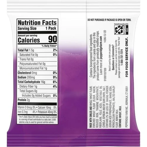 Vista 2 de Pepperidge Farm Goldfish - Galletas de grano entero, pretzel, 0.75 onzas, paquete de 300