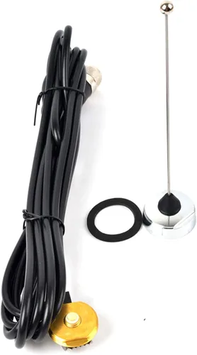 Vista 8 de Kit de antena HYS UHF NMO con cable coaxial RG58 de 13 pies y soporte de montaje de taladro Pretuned 150W NMO antenna kit with 13ft PL259 cable