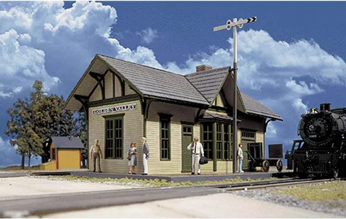 Vista 5 de Walthers Cornerstone Tren de depósito estilo misión ladrillo