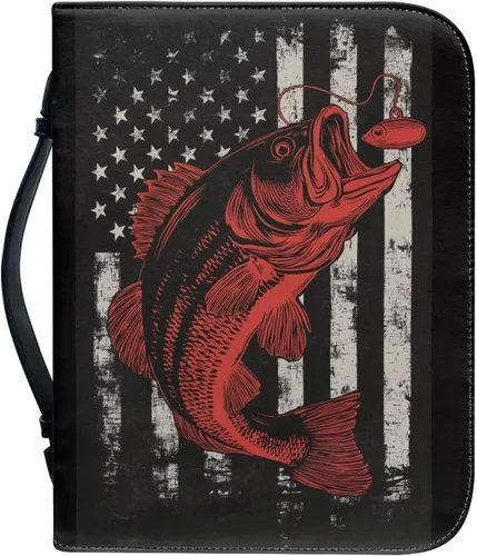 Vista 11 de Cubierta de la Biblia de diseño personalizado Funda de libro con cremallera de cuero PU Funda de transporte de Biblia multifunción Regalo