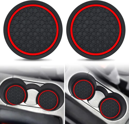 Vista 11 de Auprite Posavasos para tazas de coche, 2 unidades de 2.77 pulgadas Posavasos universales para portavasos de coche, alfombrillas antideslizantes