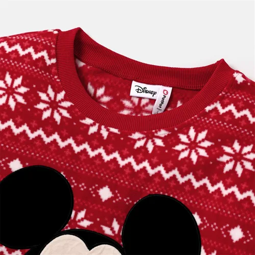 Vista 4 de Disney Mickey and Friends Family - Sudaderas navideñas a juego para niños y niñas, divertidas sudaderas de nieve para Navidad