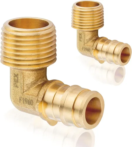 Vista 9 de Paquete de 2 accesorios HeSun PEX-A, codo de expansión de rosca NPT macho de 3/4 pulgadas PEX-A x 3/4 pulgadas, ASTM F1960098-2)