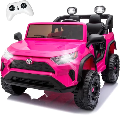 Vista 12 de Toyota RAV4 - Auto de paseo de 24 V con licencia 4WD Motores de 4 × 200 W para césped y grava, 5.1 MPH, control remoto, suspensión de 4 ruedas Azul