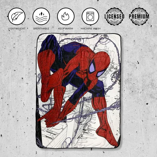 Vista 7 de Marvel Spider-Man Webslinger - Manta de forro polar de franela súper suave y ligera de 45 x 60 pulgadas