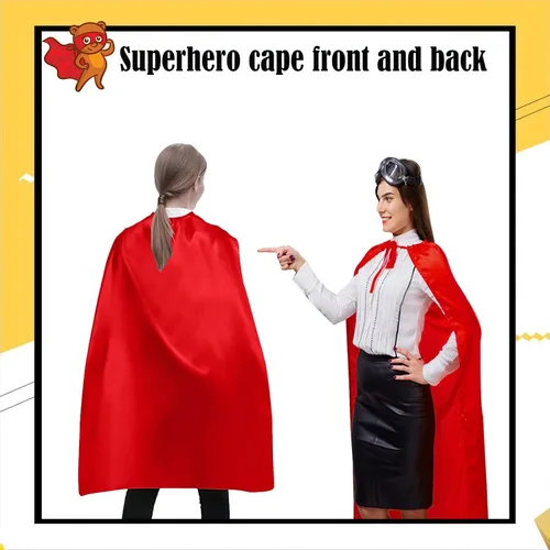 Vista 2 de Adult Superhero Capes and Masks - Superhero Party Capes Men & Women Party Dress Up-4 Packs