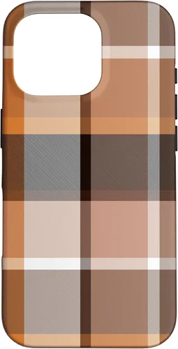 Vista 20 de iPhone 16 Buffalo Check Orange Brown Gingham Scottish Pattern Style Case