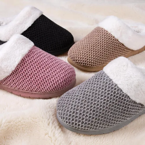 Vista 6 de EverFoams Pantuflas acogedoras de felpilla de espuma viscoelástica para dormitorio