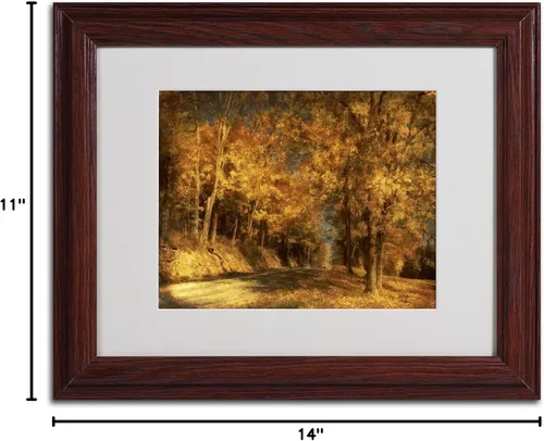 Vista 6 de Trademark Fine Art Back Roads - Arte enmarcado mate de Lois Bryan con marco de madera, 11 x 14 pulgadas