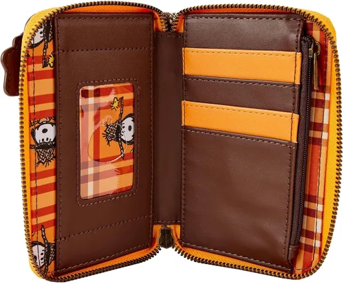 Vista 2 de Loungefly Peanuts Snoopy Scarecrow - Cartera con cremallera, Marrón, Cartera